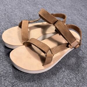 Teva Midform Universal Leather Sandals Tan Brown Platform Womens 10